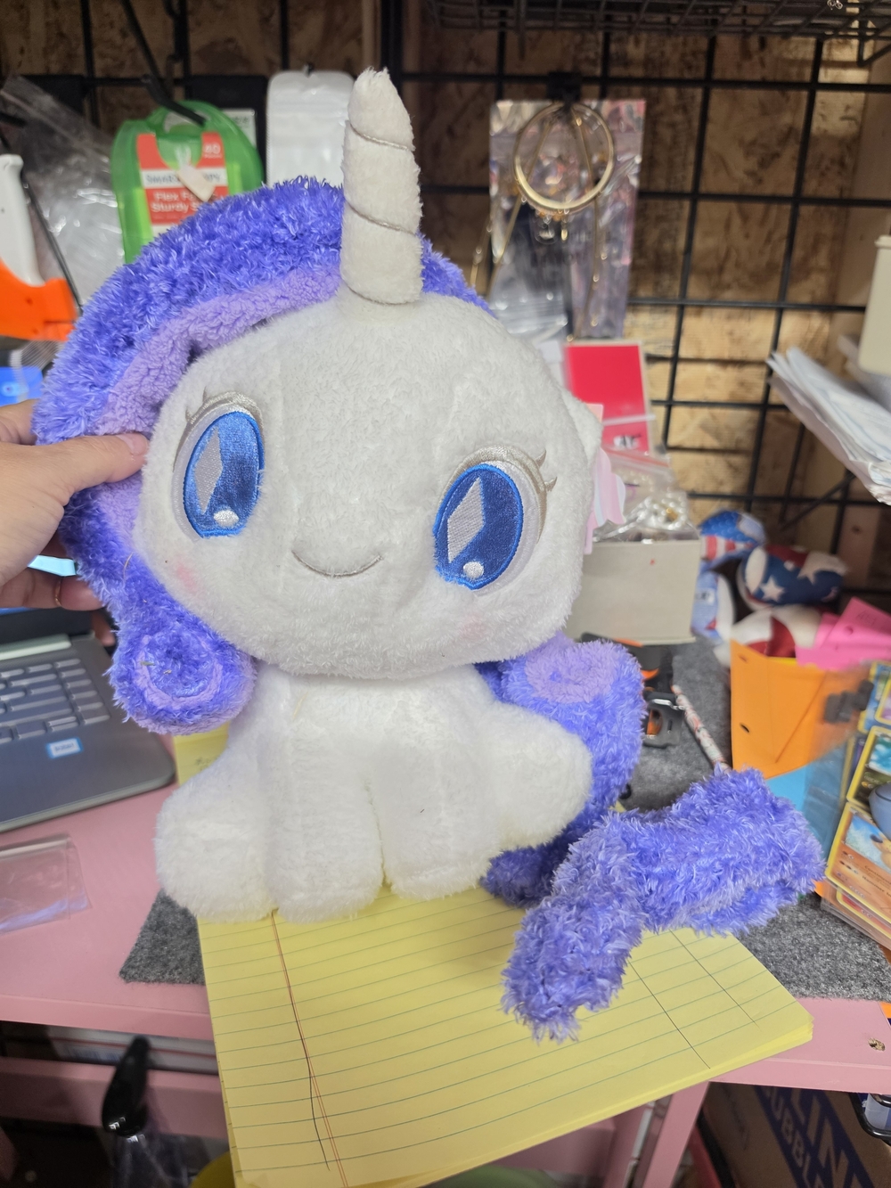 AT-1 My Little Pony Purple and White Plush Unicorn Pet Toy